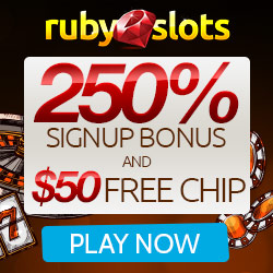RubySlots | No Rules + Free Spins | 250% Bonus | 50 Free Chip